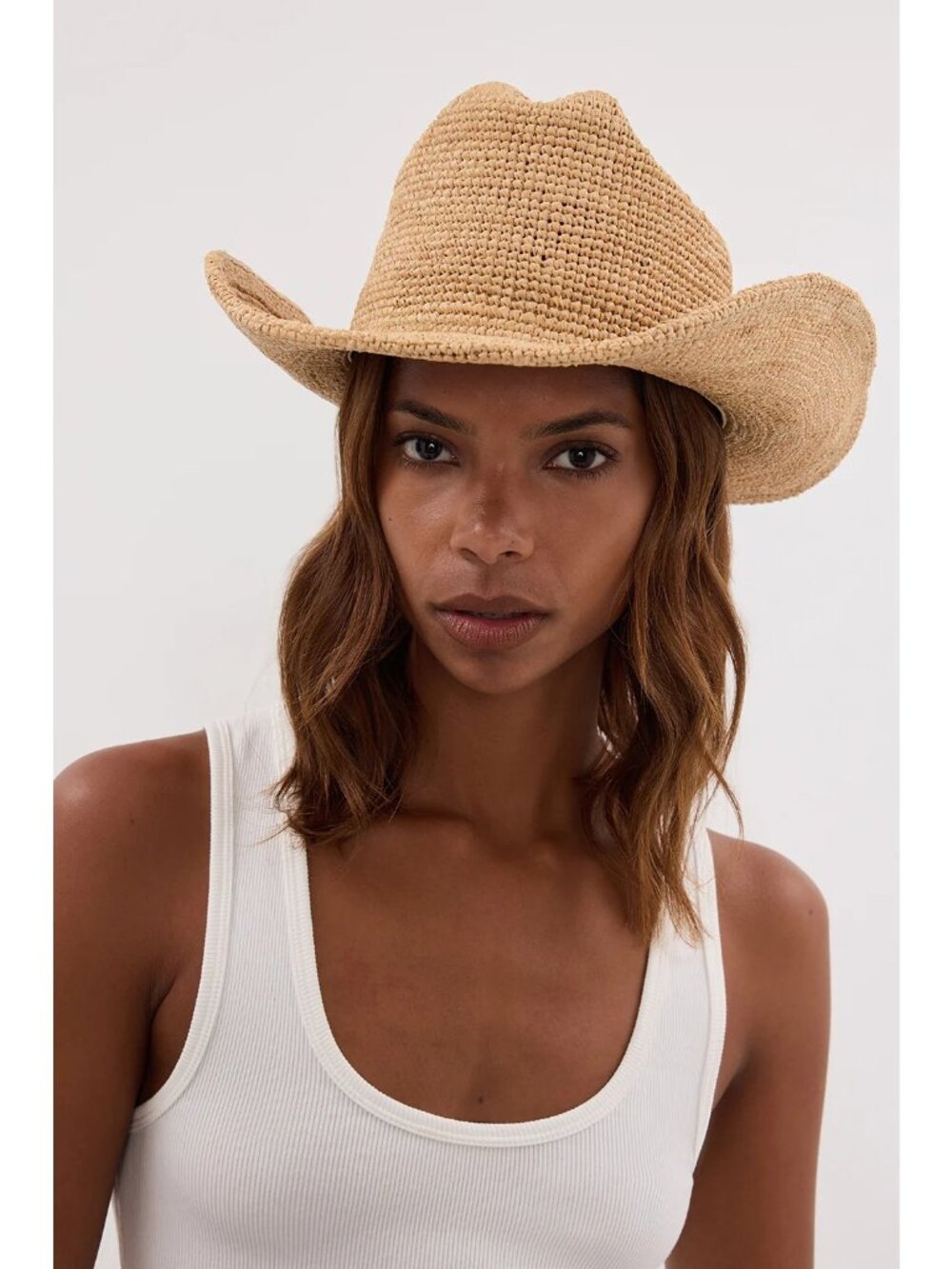 NWT Lack of Color Raffia Cowboy Hat Natural Womens Size 56cm/Medium